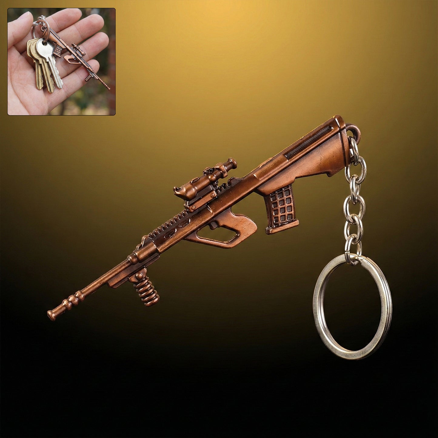 Metal Rifle Keychain (1 Pc) - Unique Alloy Accessory - Happy Price - Image 6