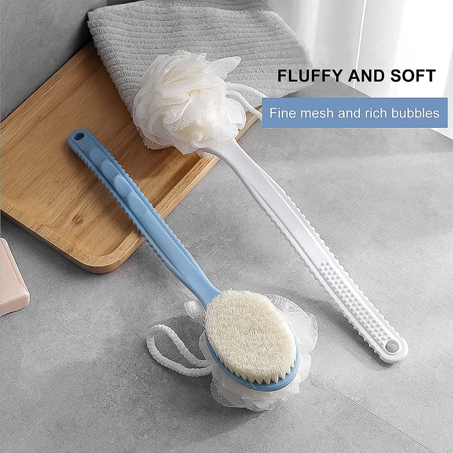 2in1 Bath Brush With Long Handle - Happy Price - Image 4