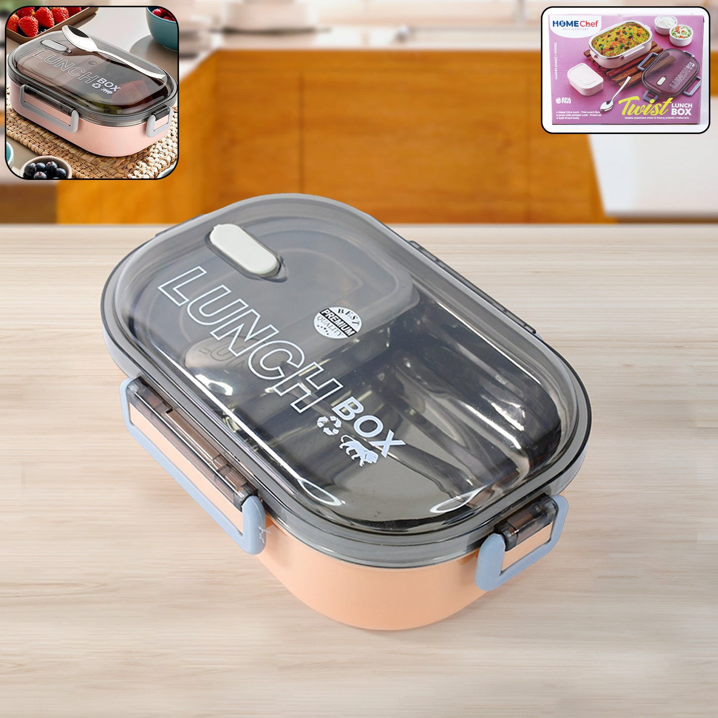 Home Chef Premium Leak-proof Lunch Box - Happy Price - Image 3
