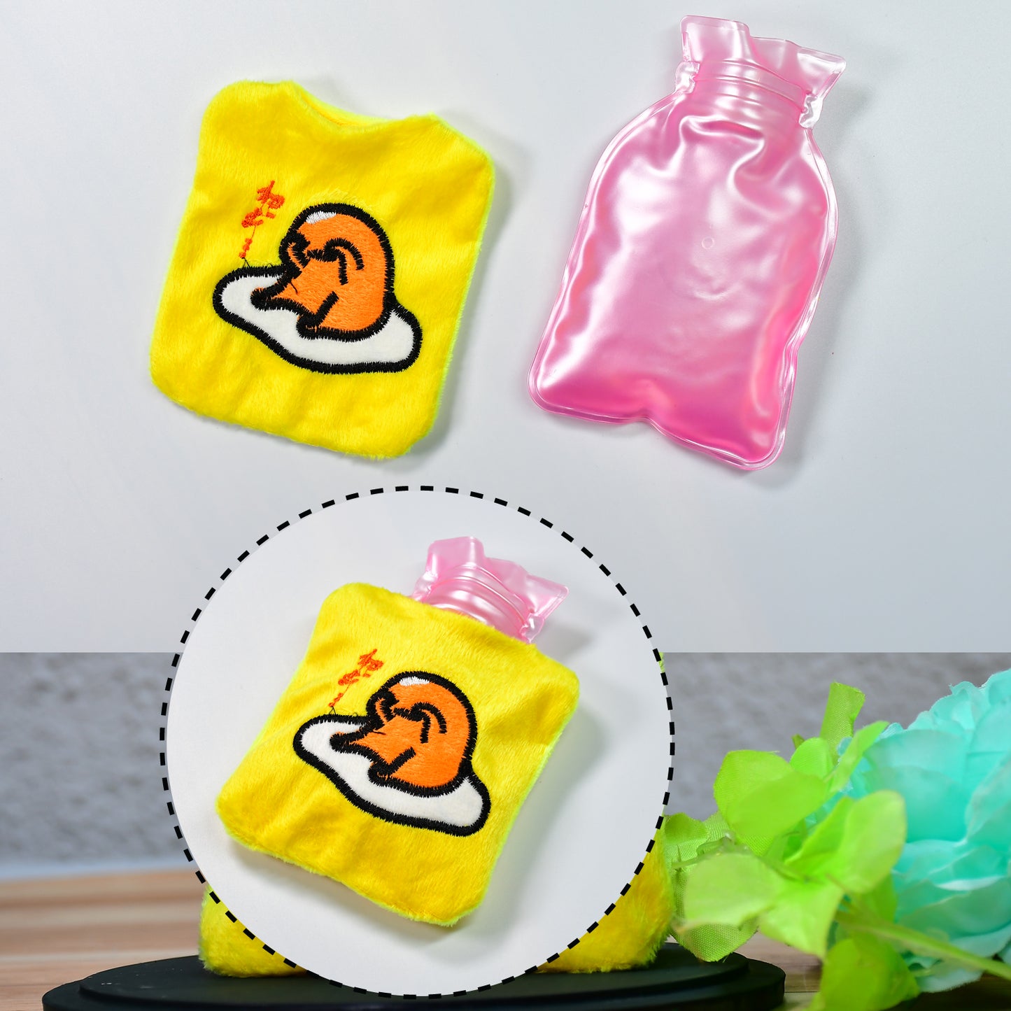 Yellow Duck Head Small Hot Water Bag With Cover For Pain Relief Neck Shoulder Pain And Hand Feet Warmer Menstrual Cramps. - Happy Price - Image 5