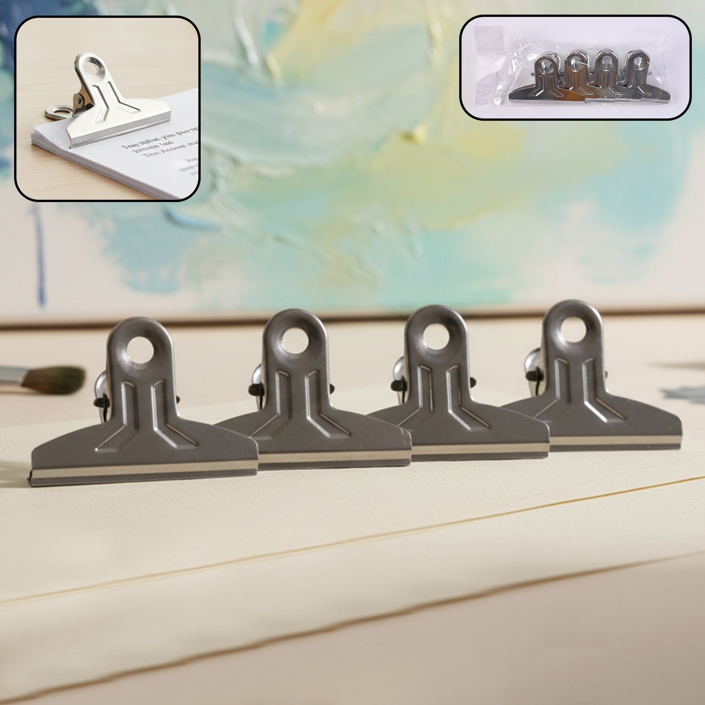 Strong Metal Paper Clips for Documents - 4 Piece Set - Happy Price - Image 2