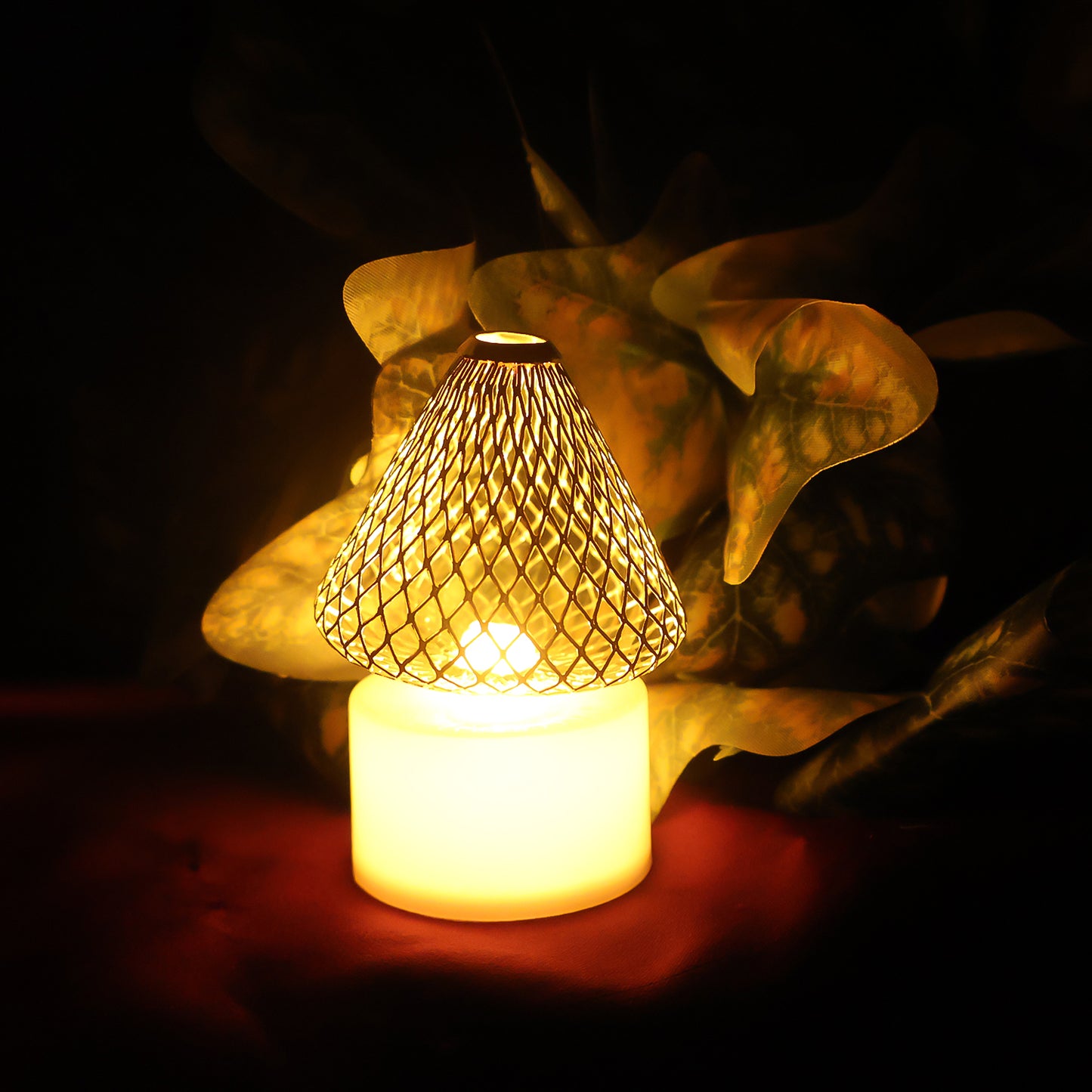 Set of 12 Golden Net Cover LED Flameless Candles - Happy Price - Image 6