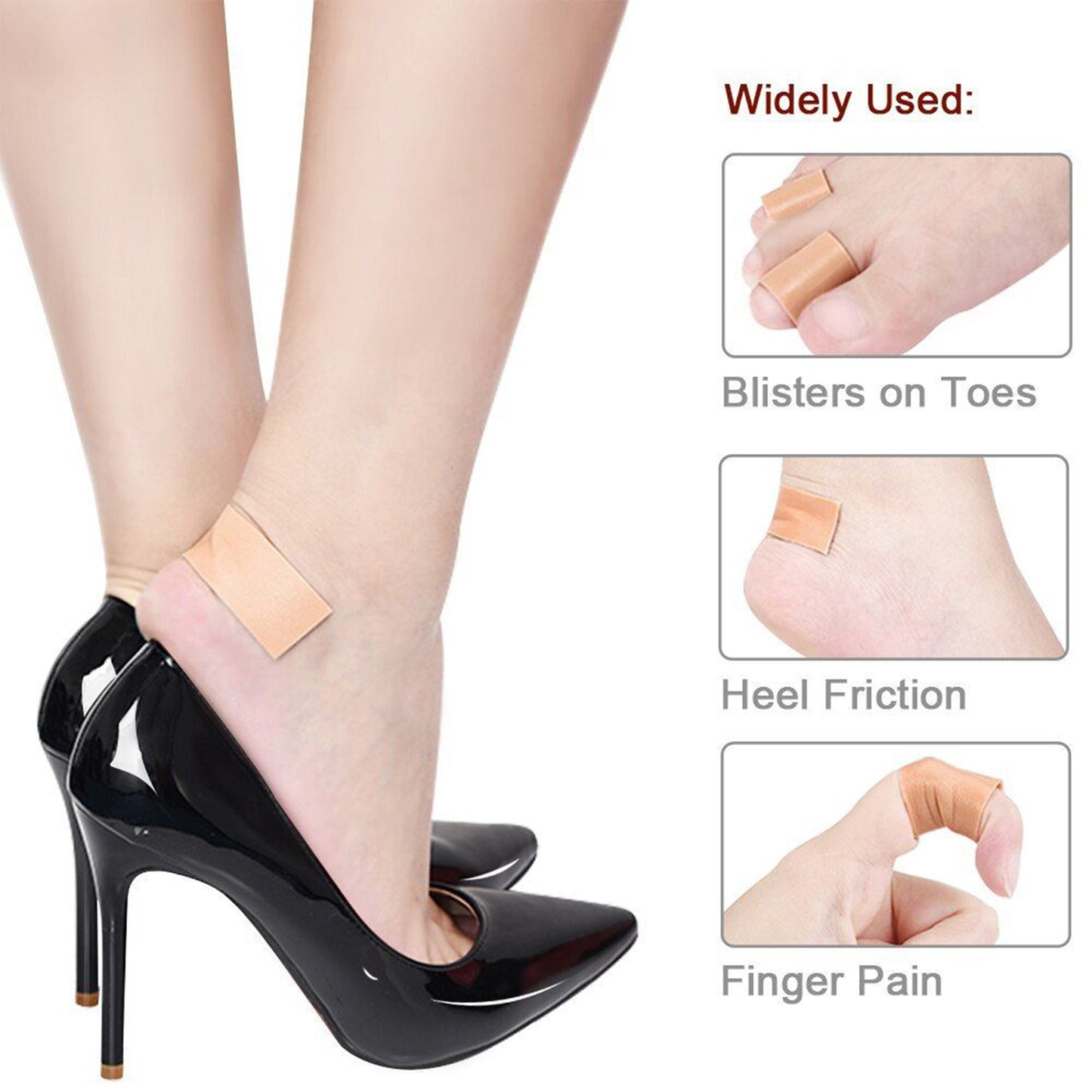 Anti-wear Foam Cotton Heel Sticker Tape Patch Blister Plaster Waterproof First Aid Blister Pedicure Pad Foot Care Insole - Happy Price - Image 6