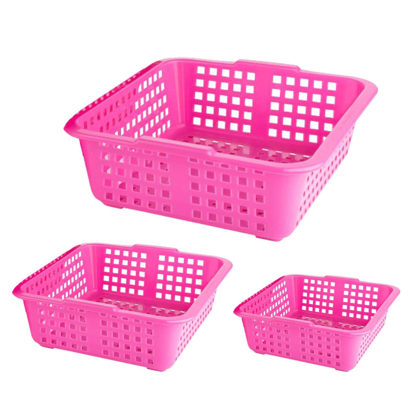 Plastic Multiple Size Cane Fruit Baskets (3 Size Large Medium Small) - Happy Price - Image 5