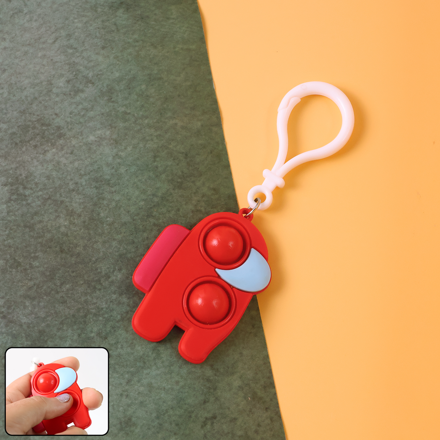 2-Bubble Pop-It Fidget Keychain Toy - 1 Pc Mix Color - Happy Price - Image 6