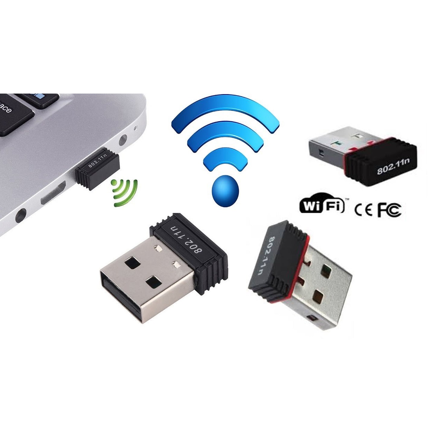 Wi-fi Receiver Wireless Mini Wi-fi Network Adapter With With Driver Cd For Computer  Laptop And Etc Device Use - Happy Price - Image 7