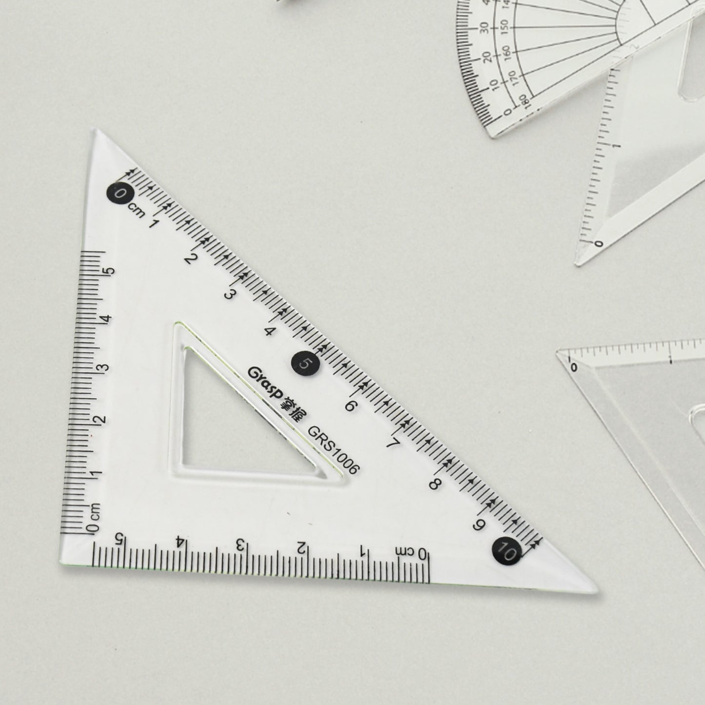 4-piece Geometry Set Triangle Ruler Protractor Straight Ruler - Happy Price - Image 3