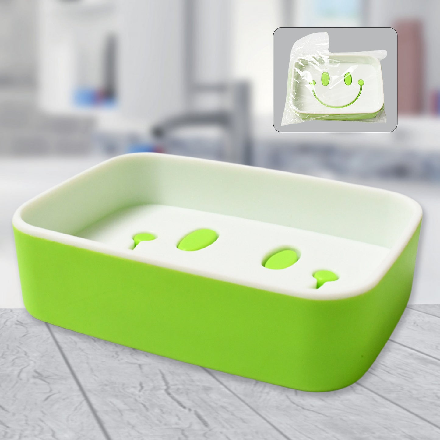 Portable Travel Home Box Cute Cartoons Smile Face Container Draining Holder Soap Dish - Happy Price - Image 2