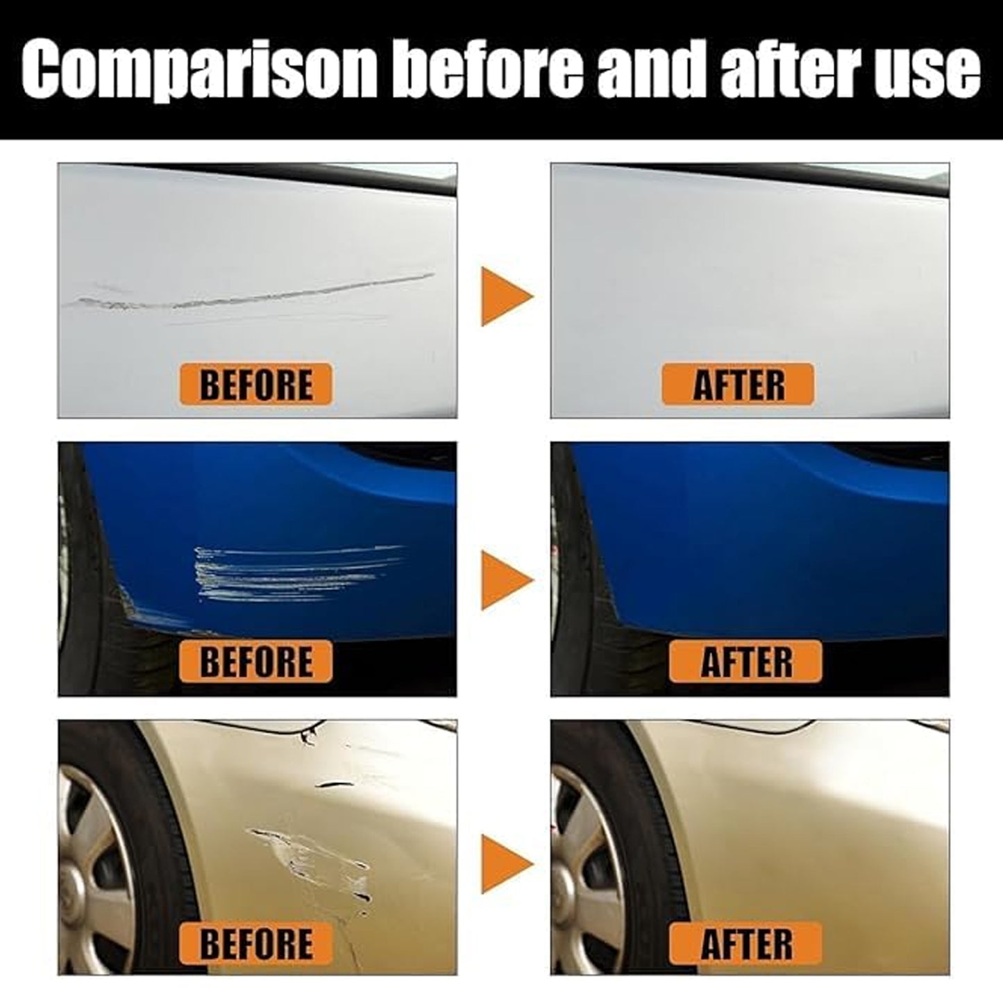 Car Paint Scratch Repair Wax (60ml) with Applicator Sponge - Happy Price - Image 6