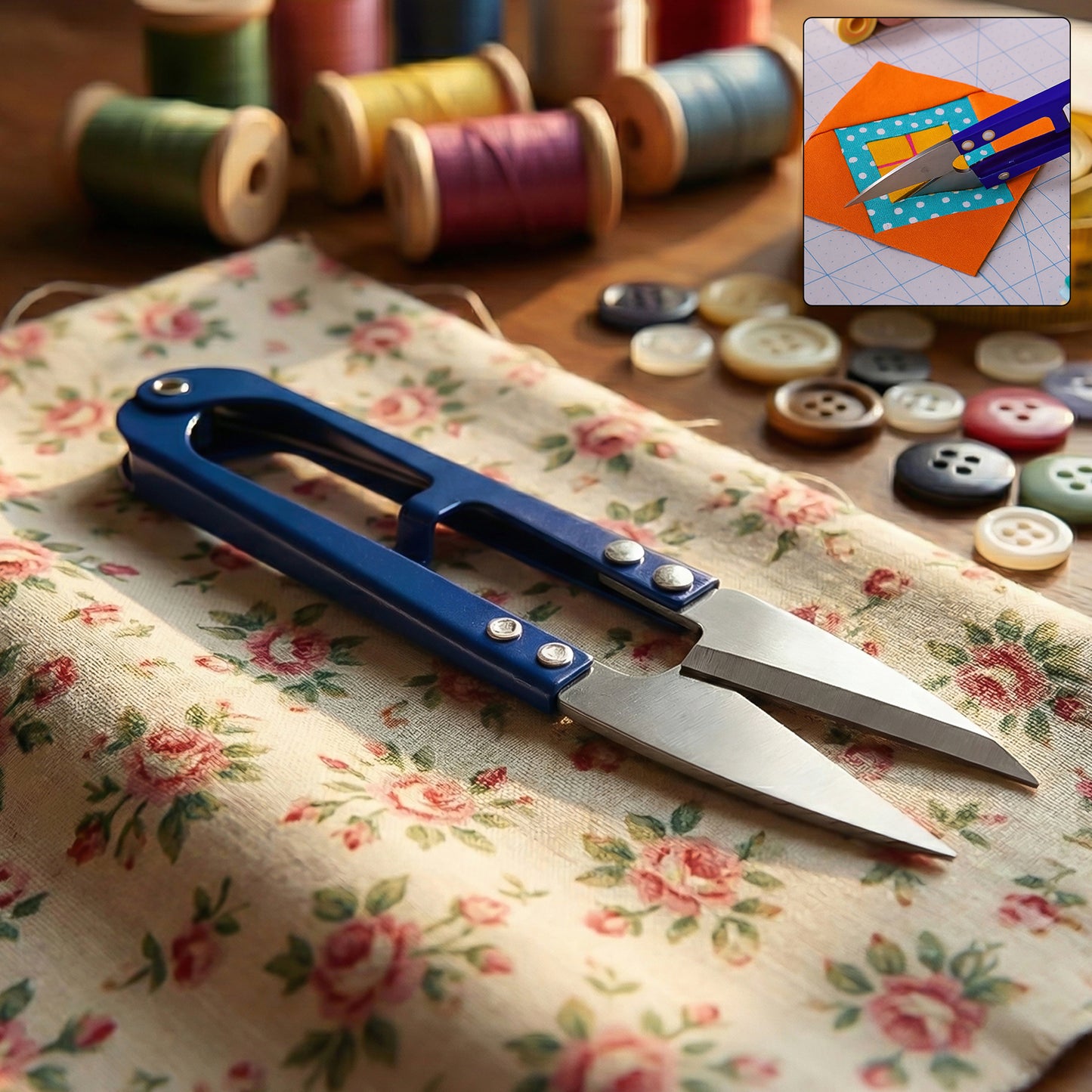 Comfort Grip Fabric Scissors (1 Pc) - Precision Cutting for Sewing & Crafts - Happy Price - Image 7