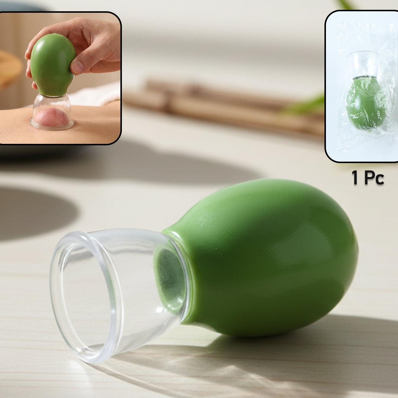 Manual Silicone Cupping Therapy Cup (1 Pc) for Body Massage & Relaxation - Happy Price - Image 1