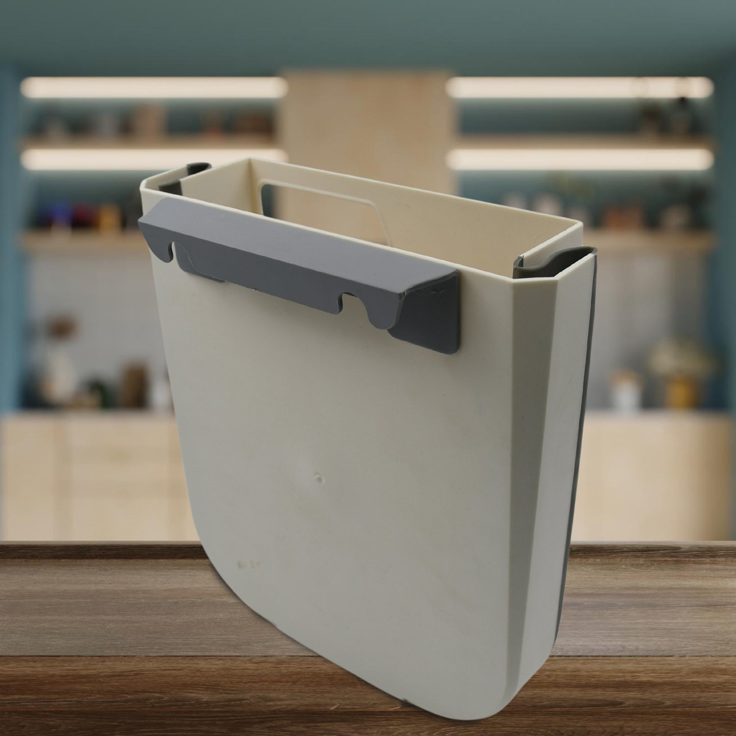 Hanging Trash Can For Kitchen Cabinet Door Small Collapsible Foldable Waste Bins Hanging Trash Holder For Bathroom Bedroom Office Car Portable - Happy Price - Image 3