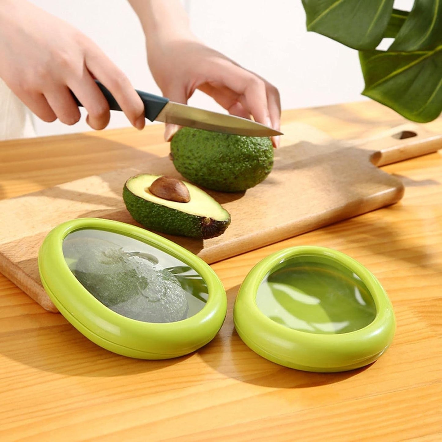 Green Oval Shape Vegetable Container Premium Fruits Saver Keeper (1 Pc) - Happy Price - Image 4
