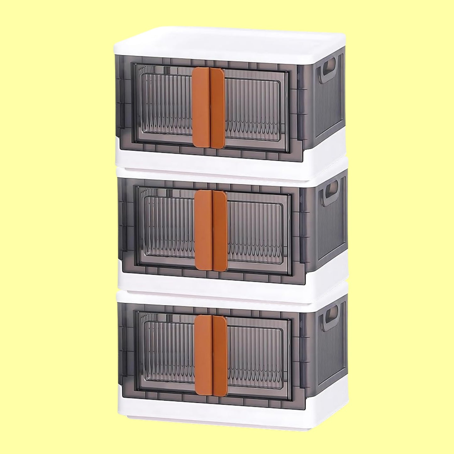 Plastic Folding Wardrobe Storage Organizer (3 Layer  1 Pc) - Happy Price - Image 2