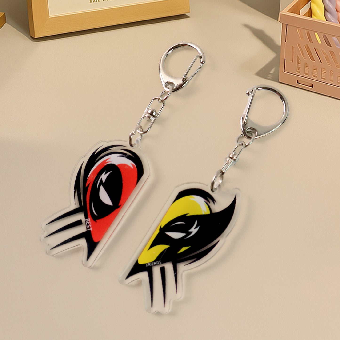2-in-1 Best Friends Matching Acrylic Breakable Keychain - Happy Price - Image 5
