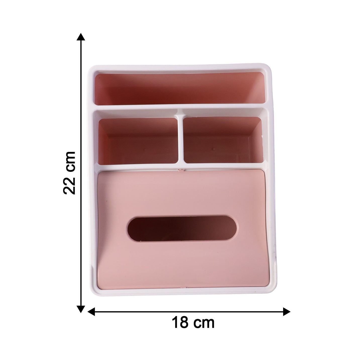 Plastic Compartment Organizer Box with Tissue Holder - 1 Pc - Happy Price - Image 5