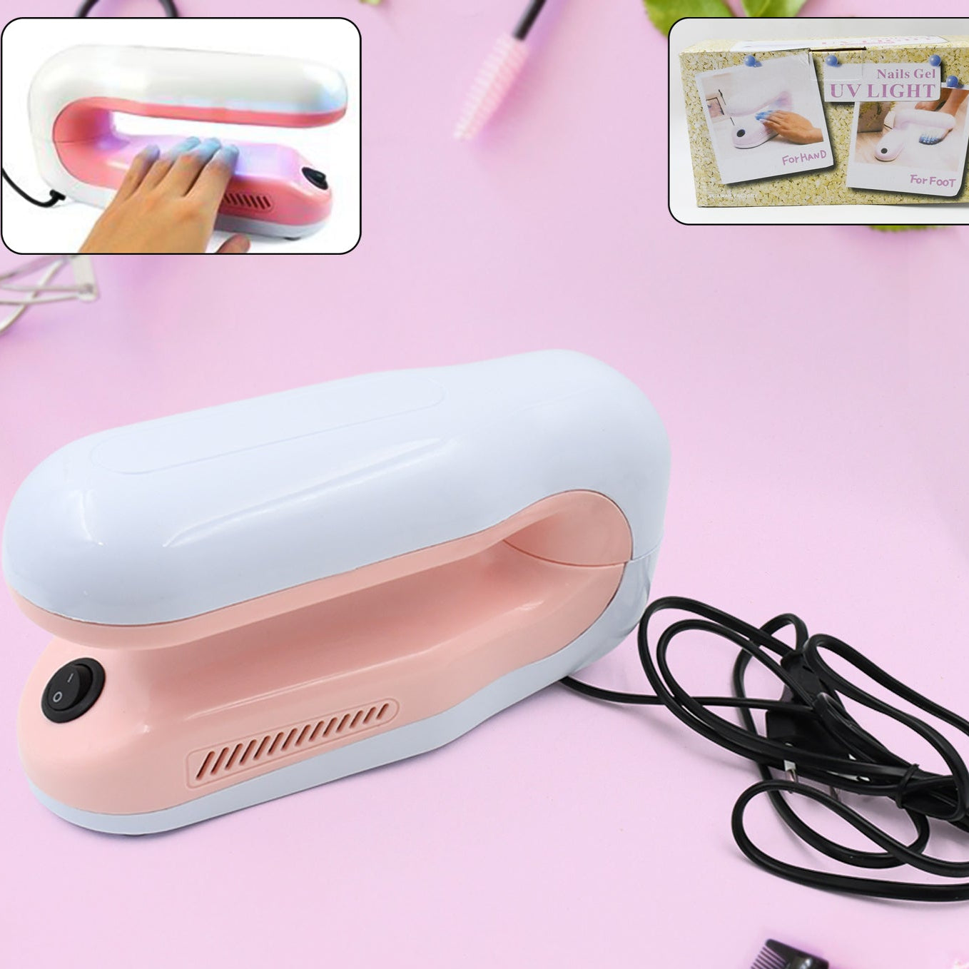 Professional Nail Art Nails Gel Uv Lamp Support 360-degree Rotation (1 Pc) - Happy Price - Image 1