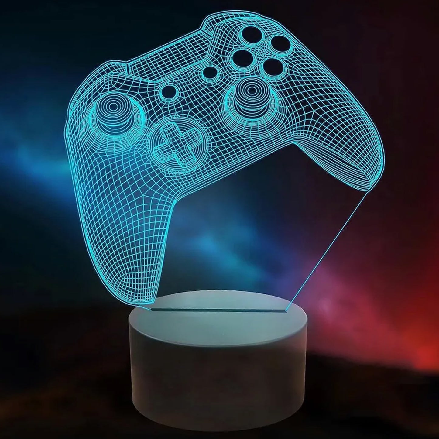 3D Gaming Controller Illusion LED Night Lamp - USB Powered Decorative Light - Happy Price - Image 4