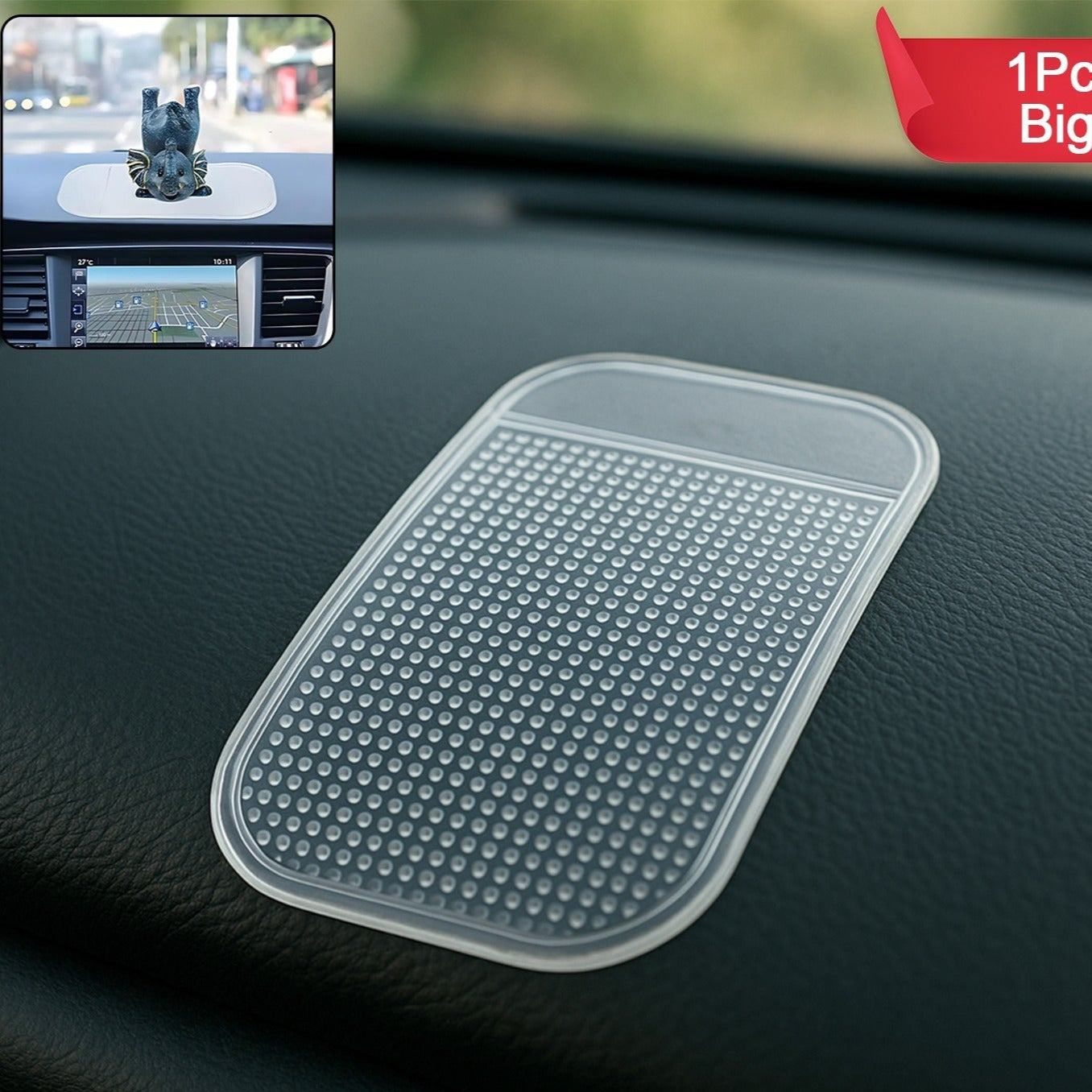 Large Transparent Anti-slip Dashboard Mat For Car (1 Pc) - Happy Price - Image 1