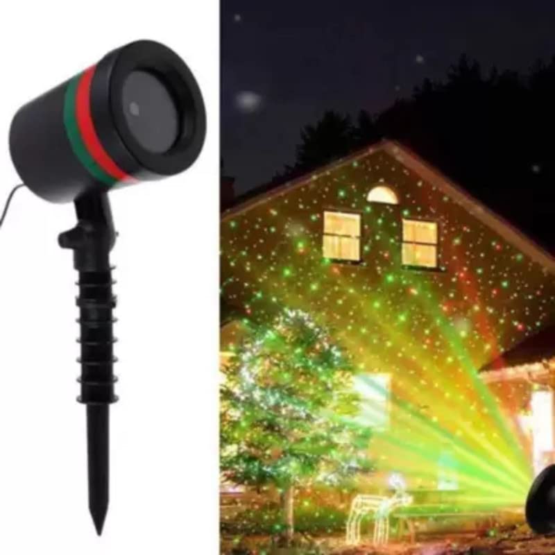 Star Fairy Motion Laser Lights Projector For Garden Lawn Landscape Outdoor Indoor Home Office Diwali Christmas Navratri Decorative Light Party (No Remote Button Multicolour) - Happy Price - Image 7