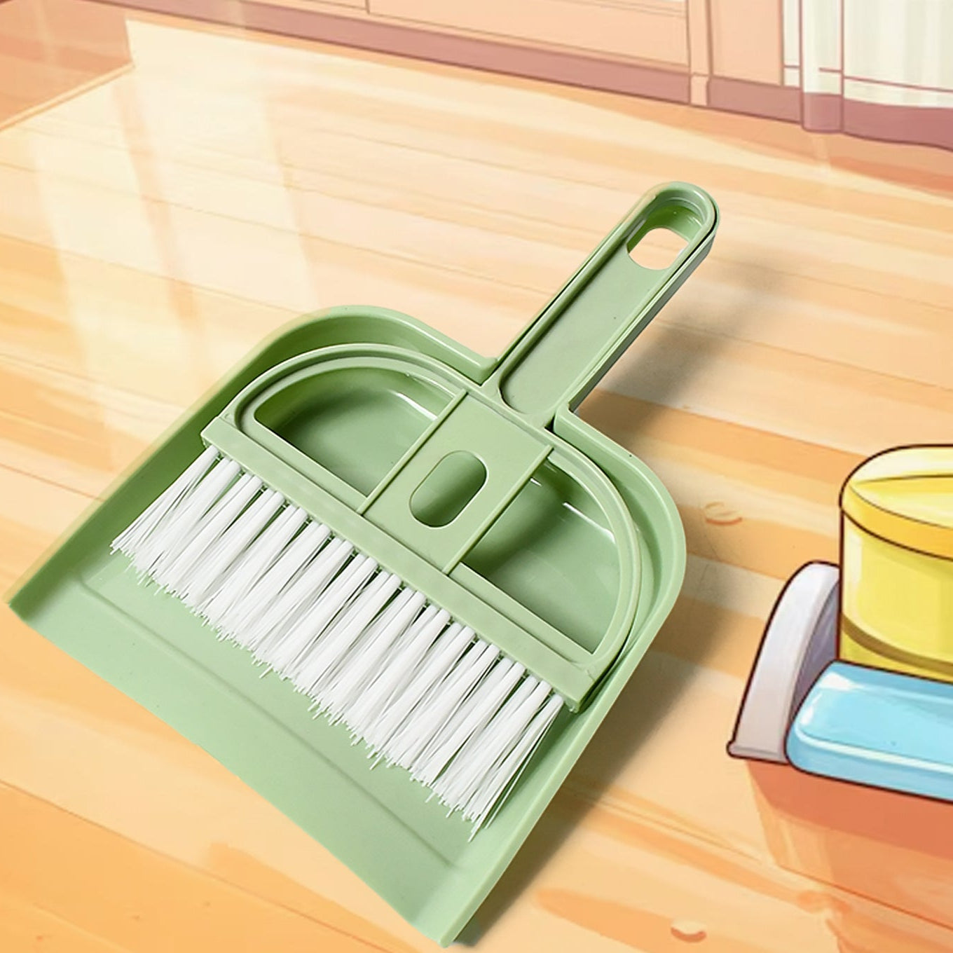 Mini Dustpan Supdi With Brush Broom Set For Multipurpose Cleaning - Happy Price - Image 1