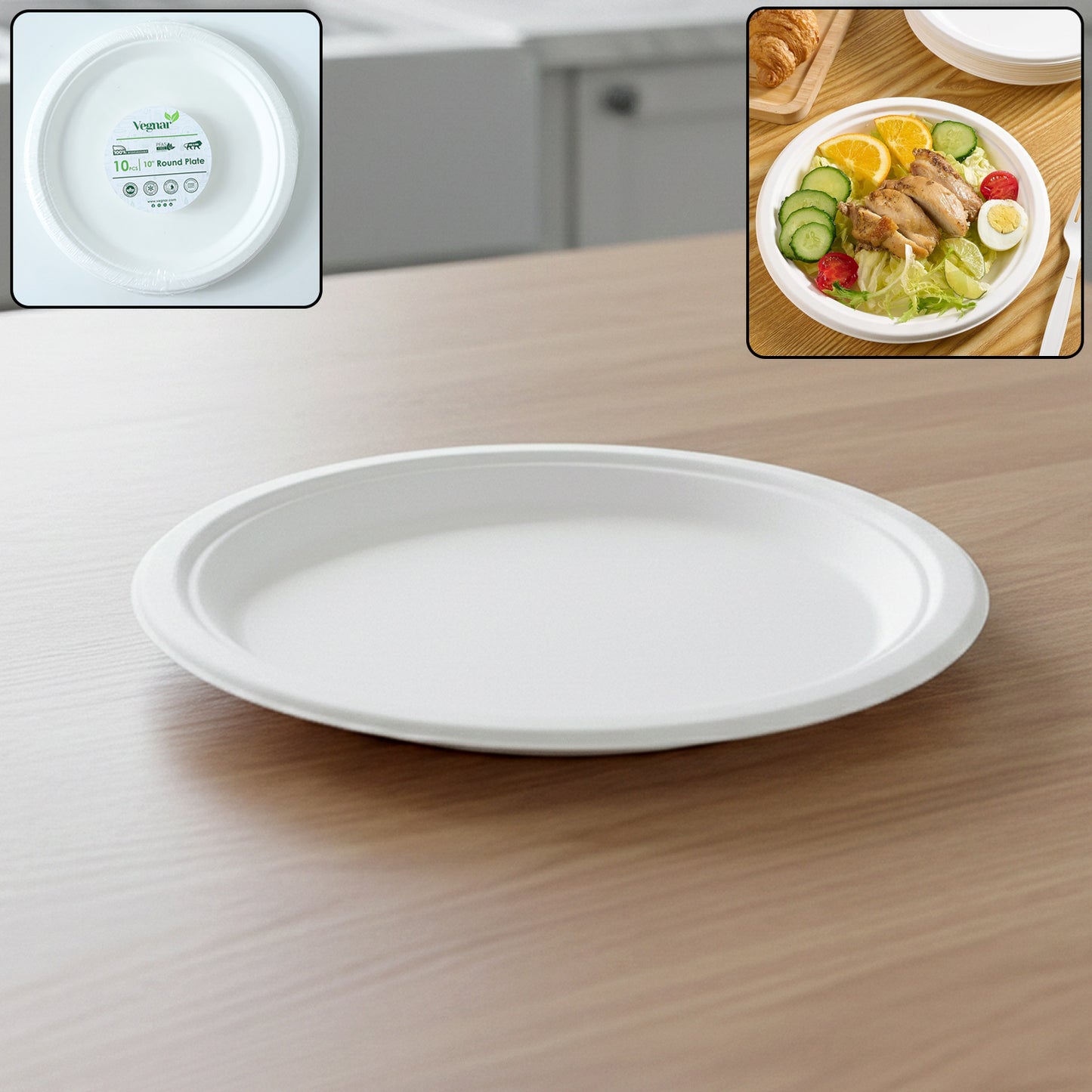 Disposable Round Serving Plates - Pack of 10 - Happy Price - Image 2