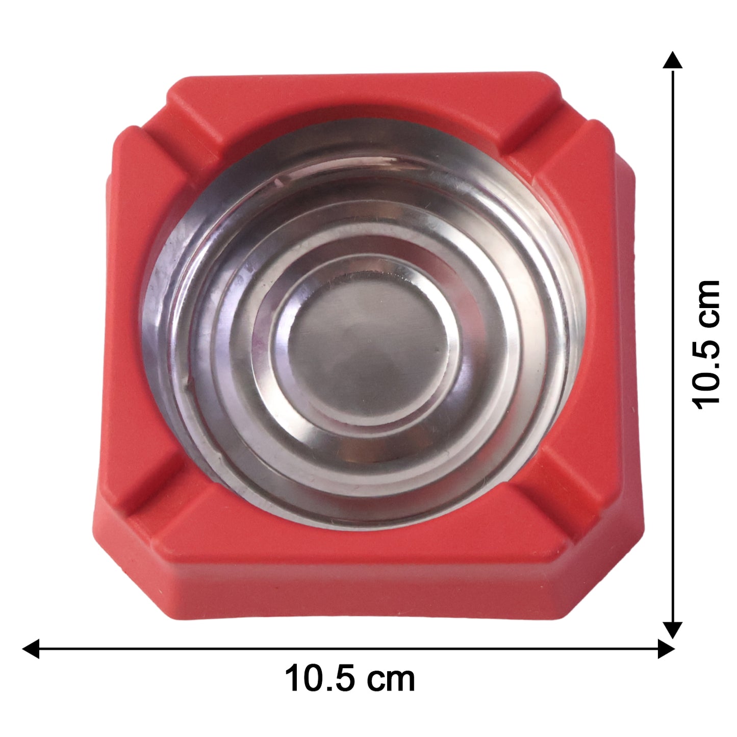 Heat-Resistant Ashtray with Stainless Steel Inner Bowl - 1 Pc - Happy Price - Image 3