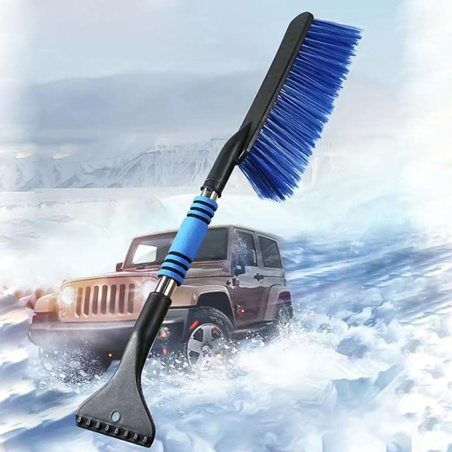 Ice Scraper Car Snow Brush 2 In 1 Comfortable Grip (1 Pc  67 Cm Long) - Happy Price - Image 3