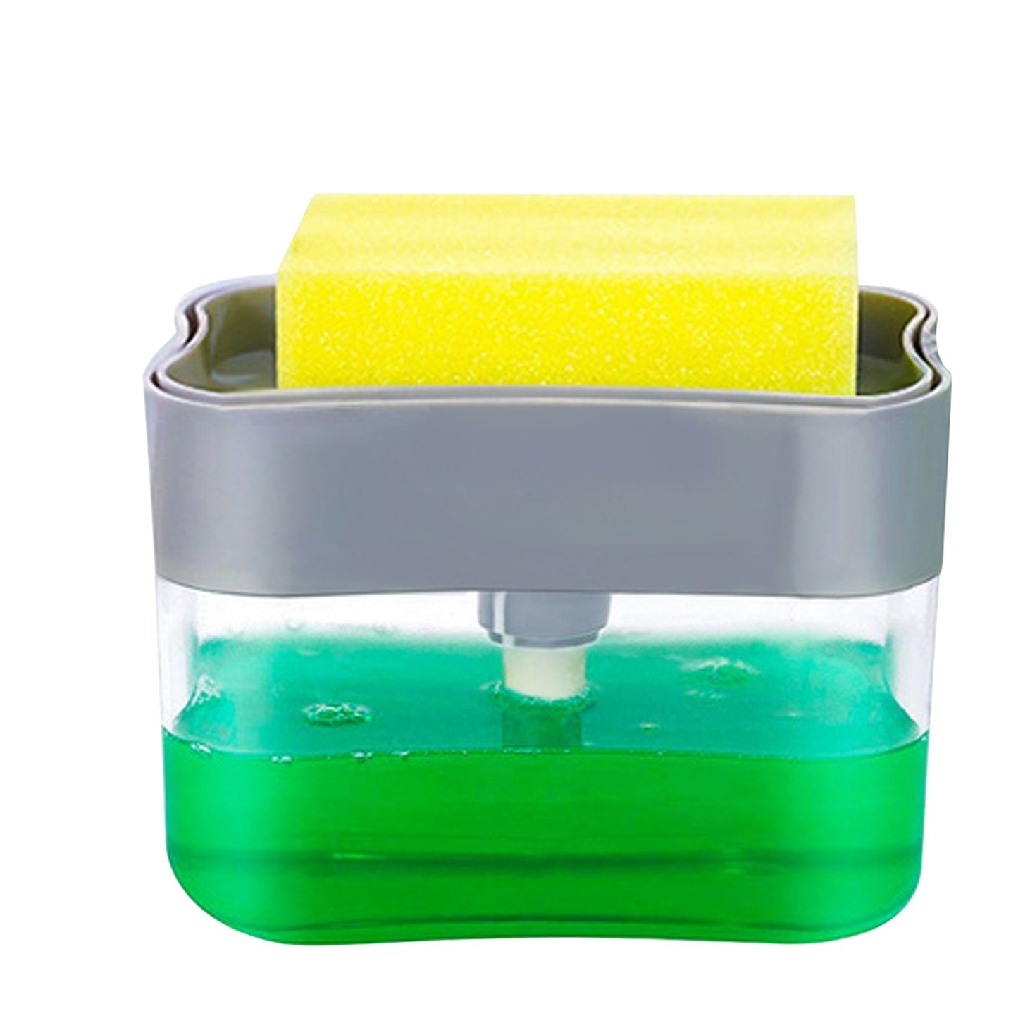 Liquid Soap Dispenser On Countertop With Sponge Holder For Pet - Happy Price - Image 1