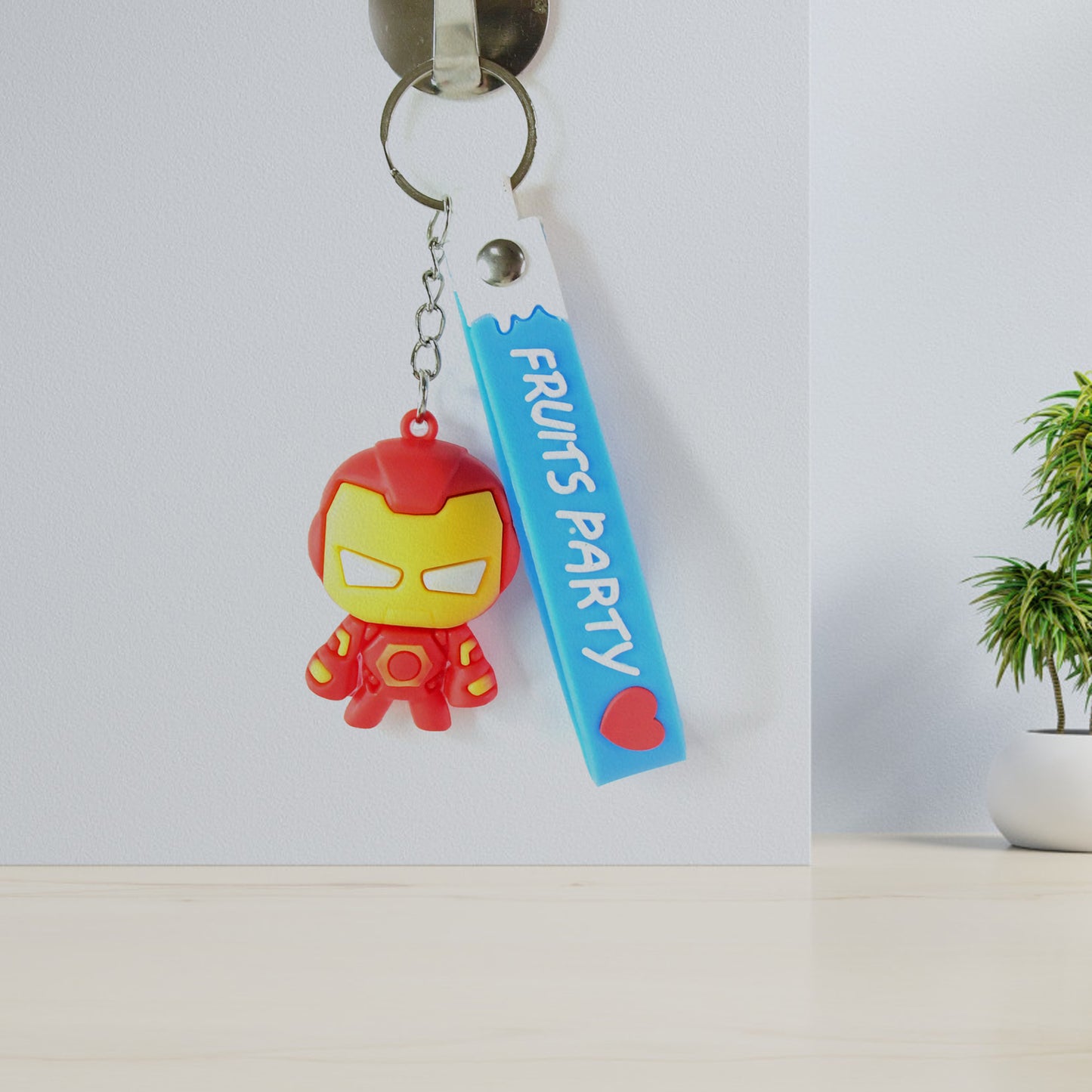 Cute Cartoon Silicone 3d Key Chain With Metal Hook  Strap (Pack Of 1) - Happy Price - Image 3