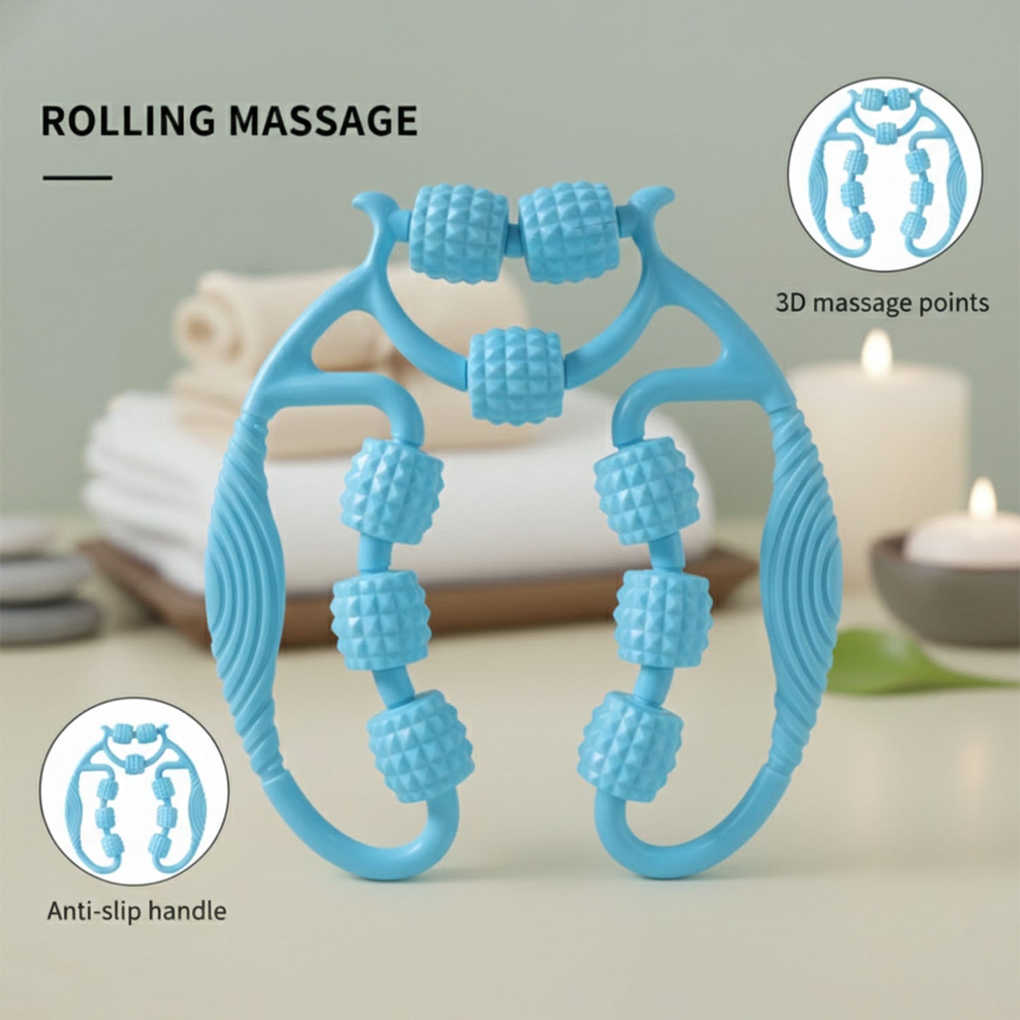 1 Pc Handheld Body Massager Roller for Muscle Relaxation - Happy Price - Image 6