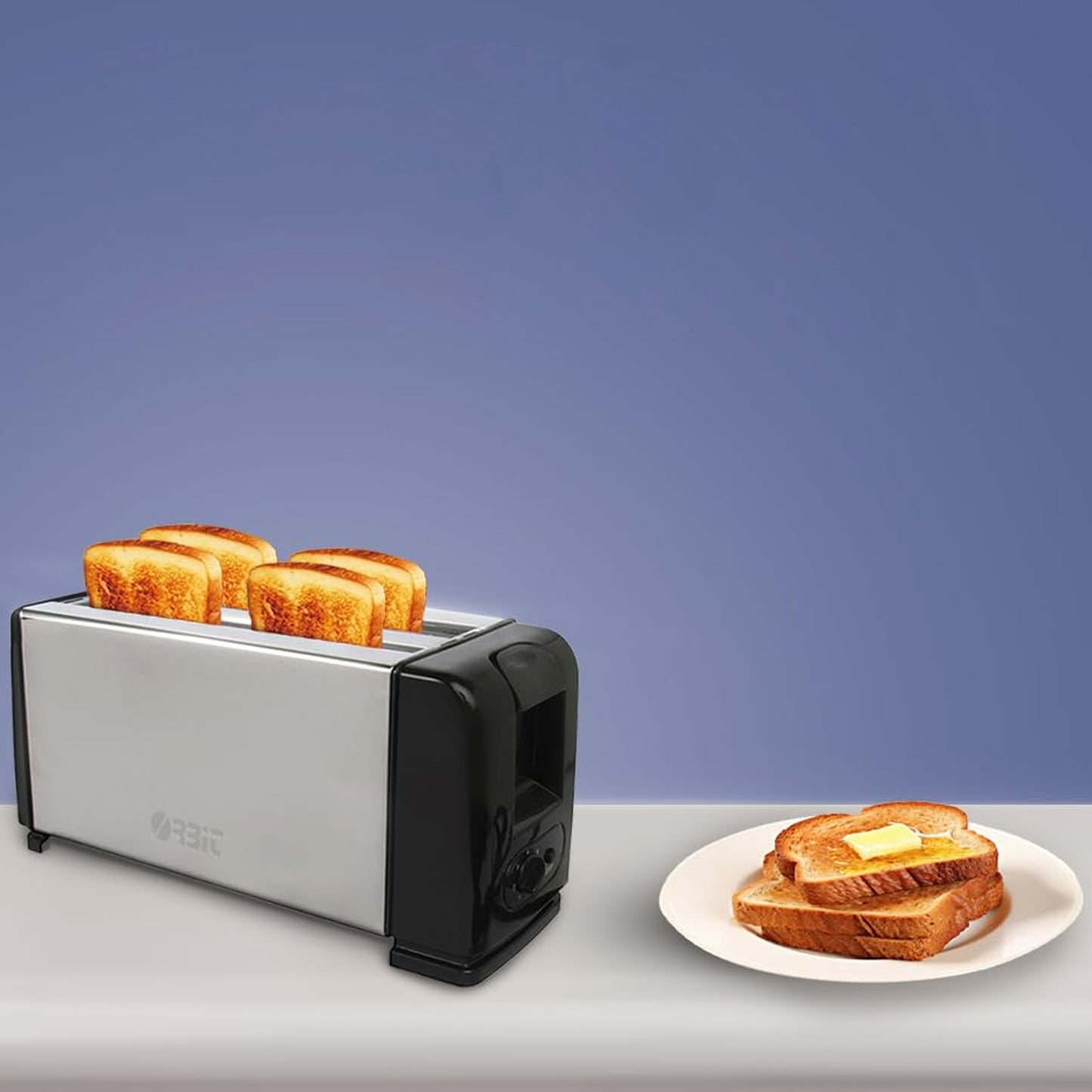 Orbit 1200W Stainless Steel Pop-Up Toaster with Adjustable Browning Control - 1 Pc - Happy Price - Image 3