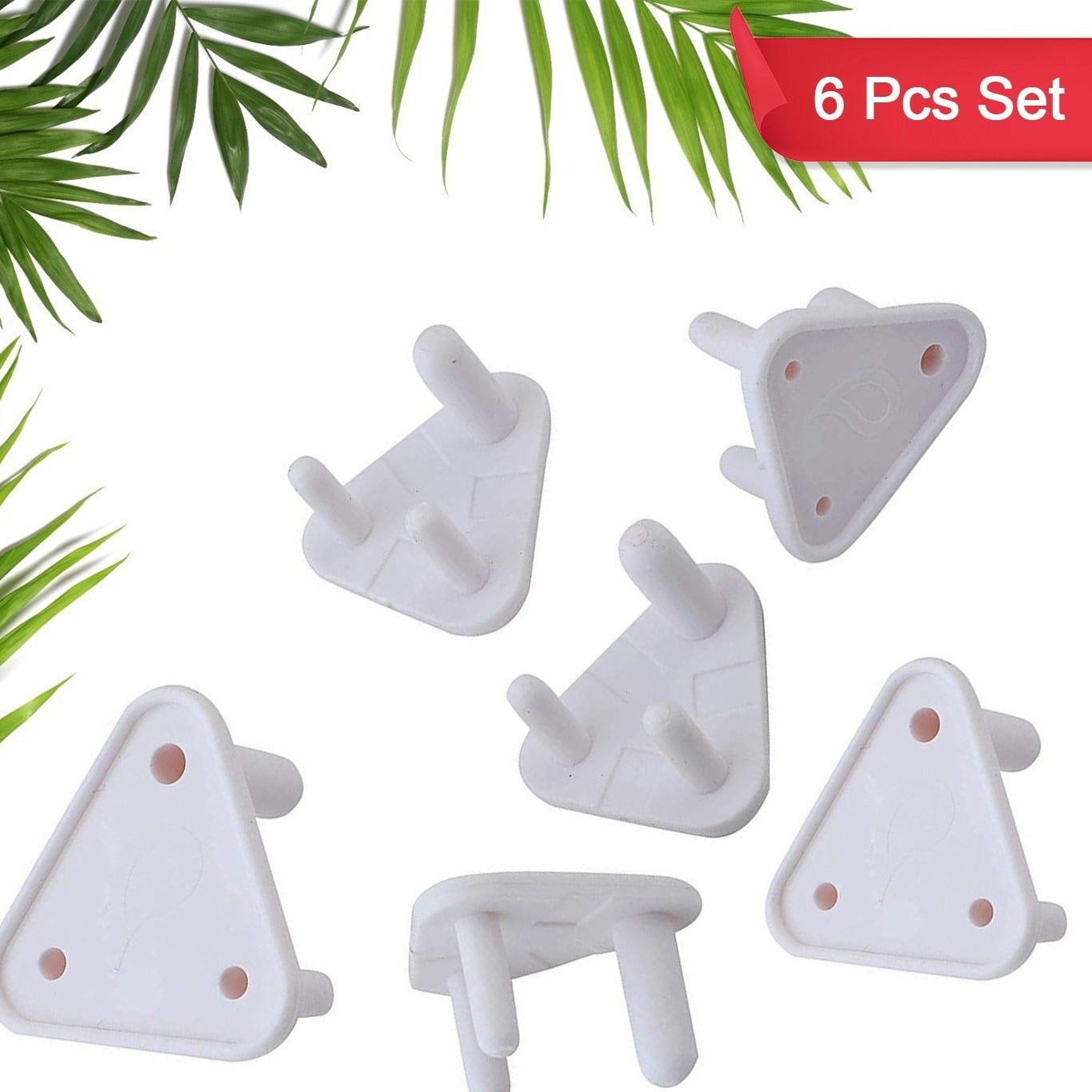 Baby Safety Big Electrical Socket Cover Outlet Plug Protector For Child Proofing In Home School Office (6pc Set) - Happy Price - Image 1