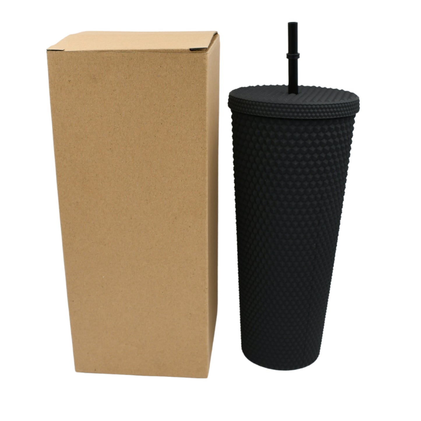 Matte Studded Tumbler with Straw and Leak-Proof Lid - 700ml Insulated Travel Mug (1 Pc) - Happy Price - Image 6