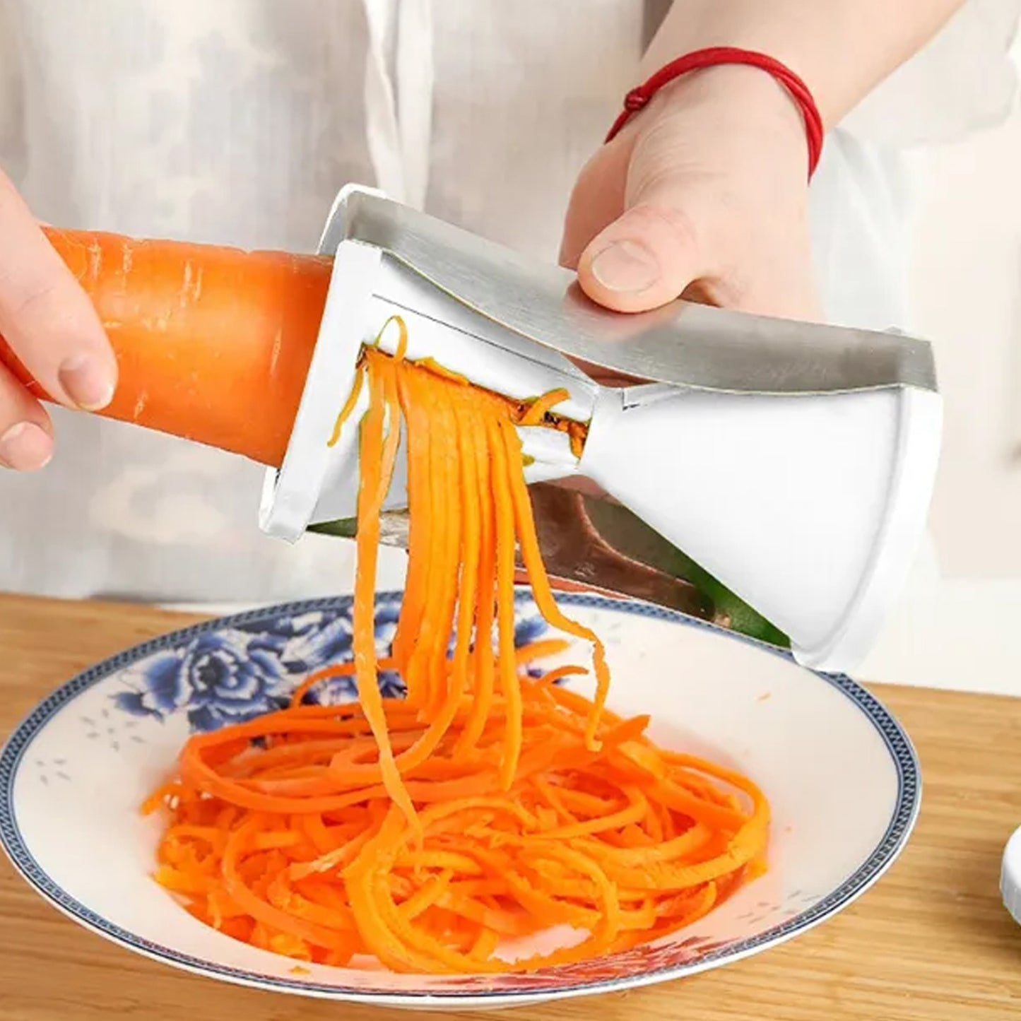 Portable Spiralizer Vegetable Slicer Handheld Spiralizer Peeler Stainless Steel Spiral Slicer For Salad Vegetables Fruit Slicer - Happy Price - Image 6