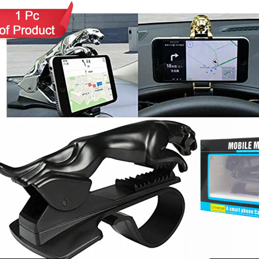 Jaguar Leopard Shape Plastic Phone Clip Mobile Phone Holder For Car Use - Happy Price - Image 1