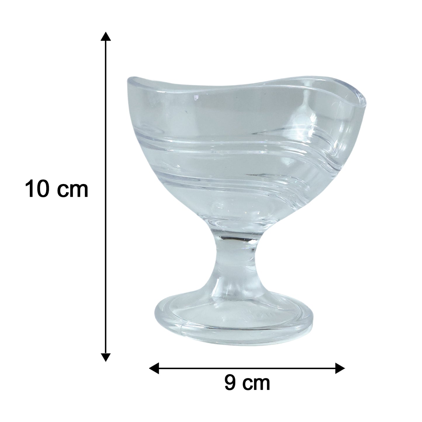 Set of 6 Clear Polycarbonate Dessert Bowls with Stems - Happy Price - Image 5