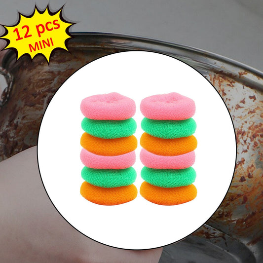 Plastic Scrubber Round Nylon Scrubbers (Pack Of 12) - Happy Price - Image 1