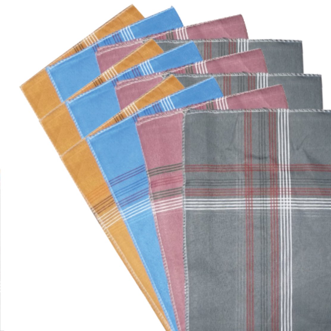 Mens King Size Formal Handkerchiefs For Office Use - Pack Of 12 - Happy Price - Image 4