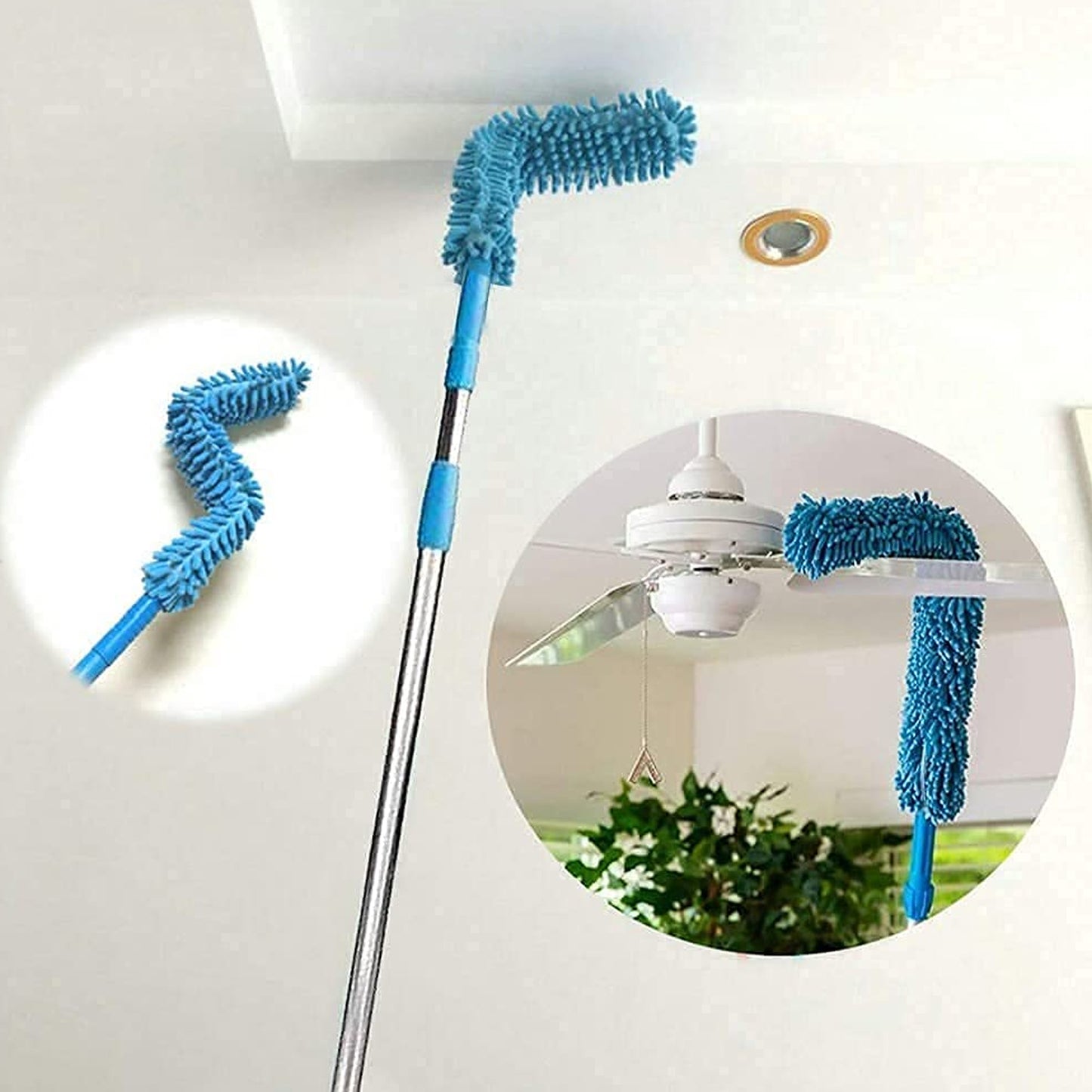 Long Handle Dust Cleaning Brush Adjustable Microfiber Dust Brush Foldable Home Appliances Ceiling Cleaner Latest Home Improvement Products - Happy Price - Image 3