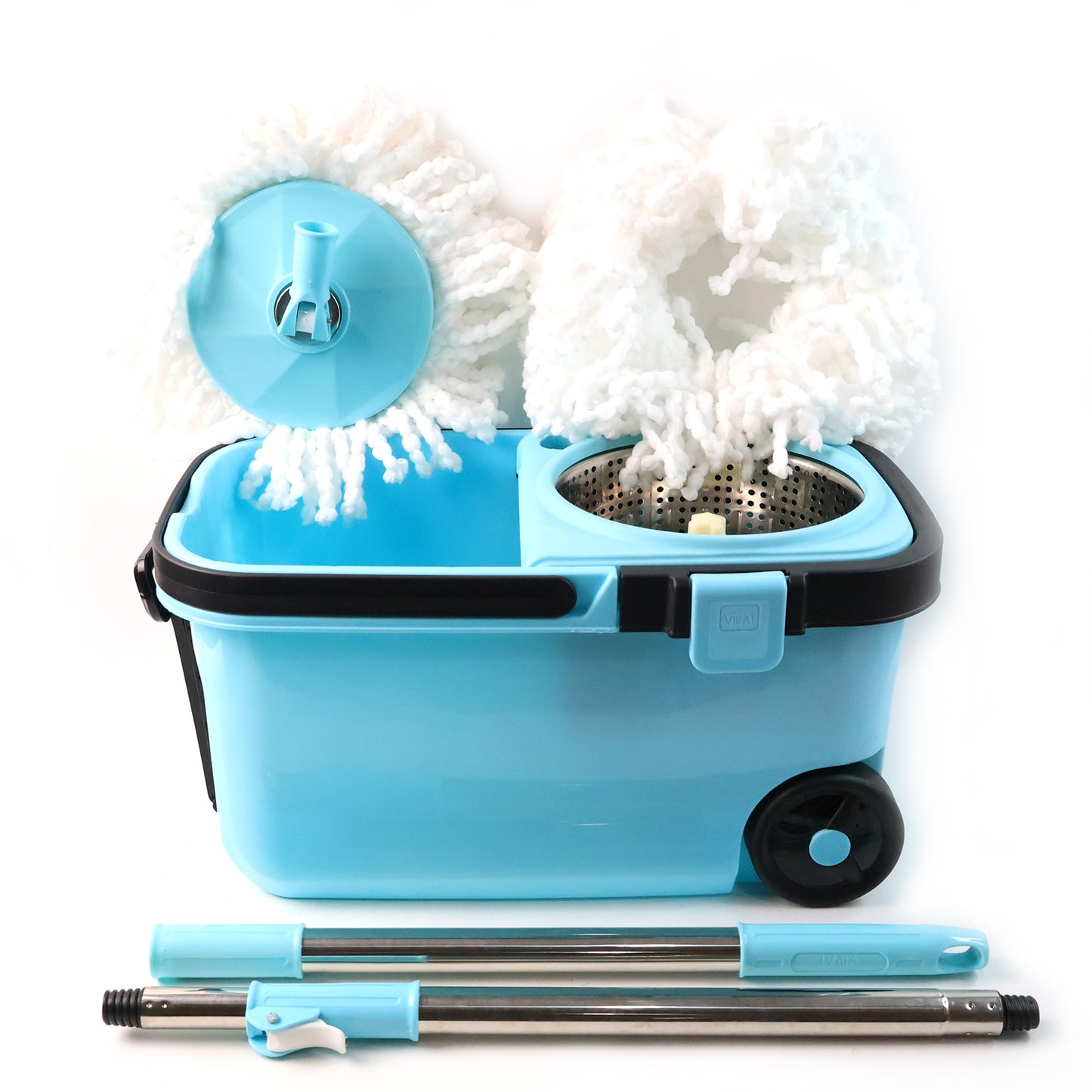 360 Spin Mop With Super Absorbent Microfiber Heads (1 Set) - Happy Price - Image 2
