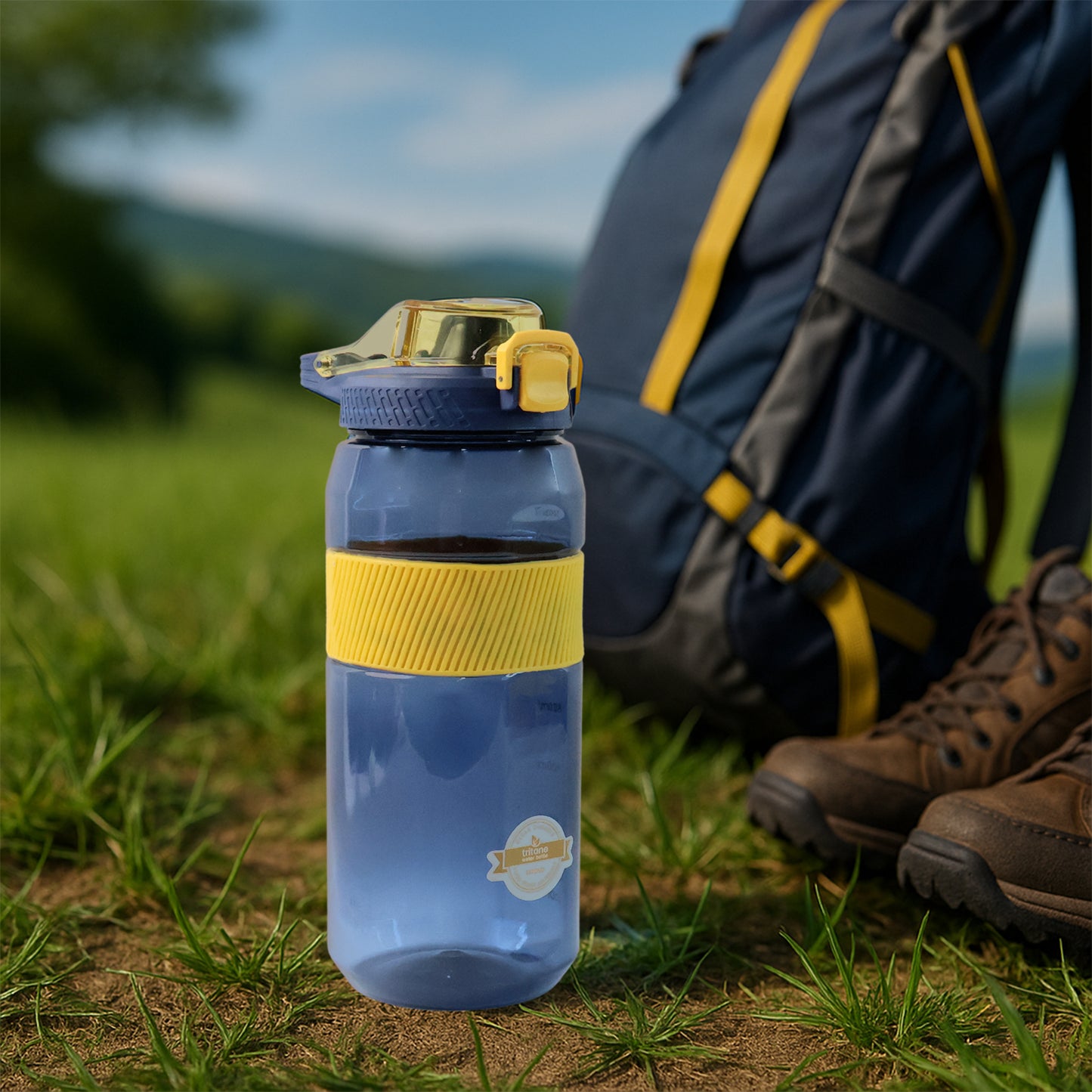 1400ml Sports Water Bottle with Flip Lock Lid and Straw - Leakproof Gym Bottle (1 Pc) - Happy Price - Image 3