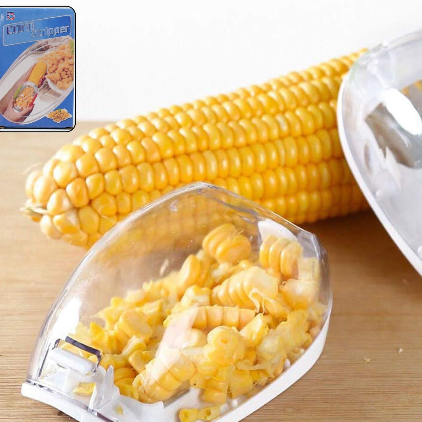 Magic Plastic With Steel Blades Corn Remover Kernel Stripper (1 Pc) - Happy Price - Image 1