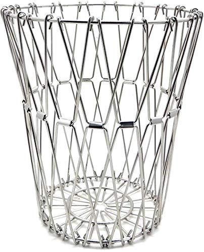 Multipurpose Fruit Basket Stainless Steel Wire Bowl Foldable Basket For Vegetable  Fruits  Dining - Happy Price - Image 1