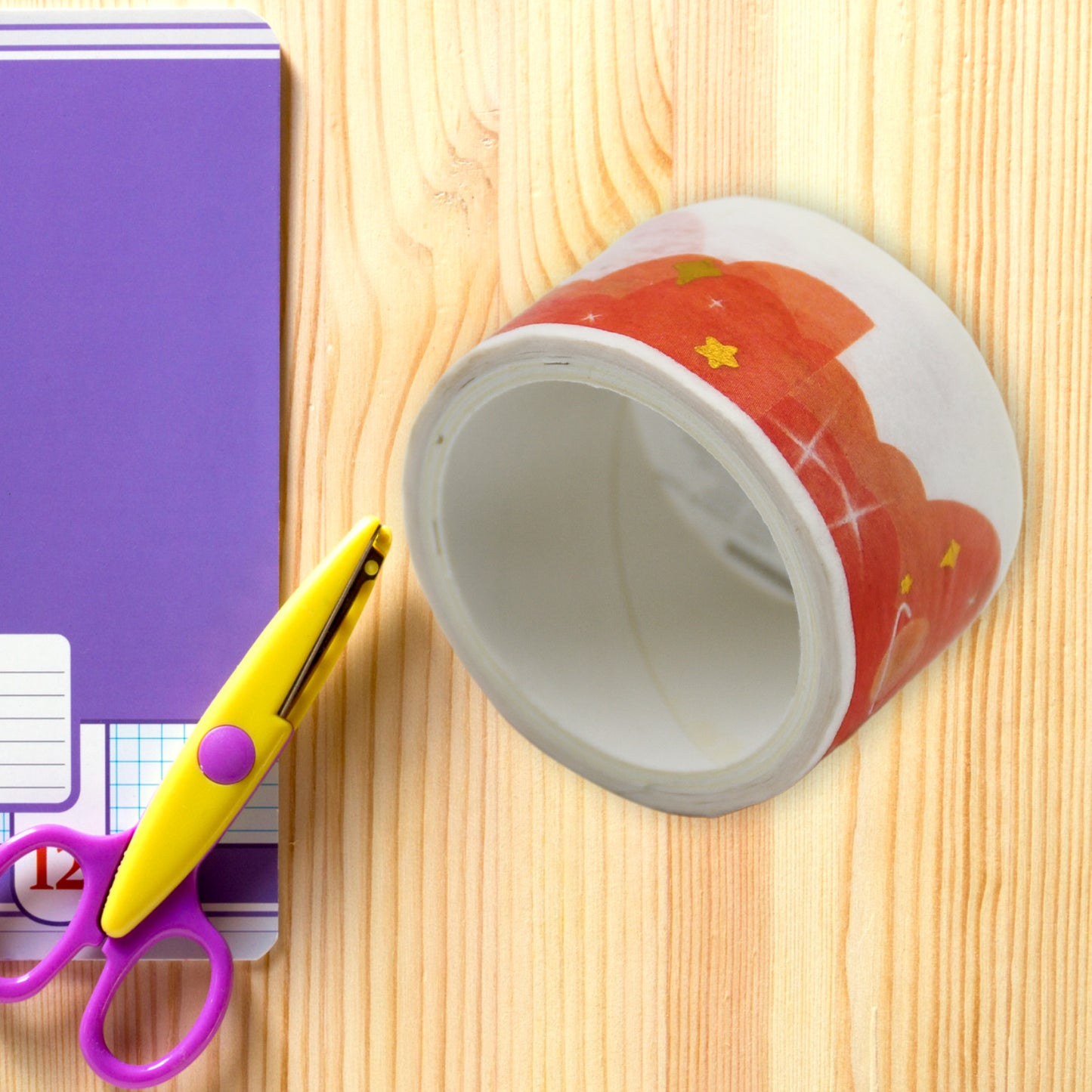 8875 1 Rolls Scrapbook Sticker Decor Wide Adhesive Tape Cute Adhesive Tape For Journaling Notebook Tapes Aesthetic Adhesive Tape Crafts Supplies Japanese Paper Account Wrapping Tape - Happy Price - Image 3