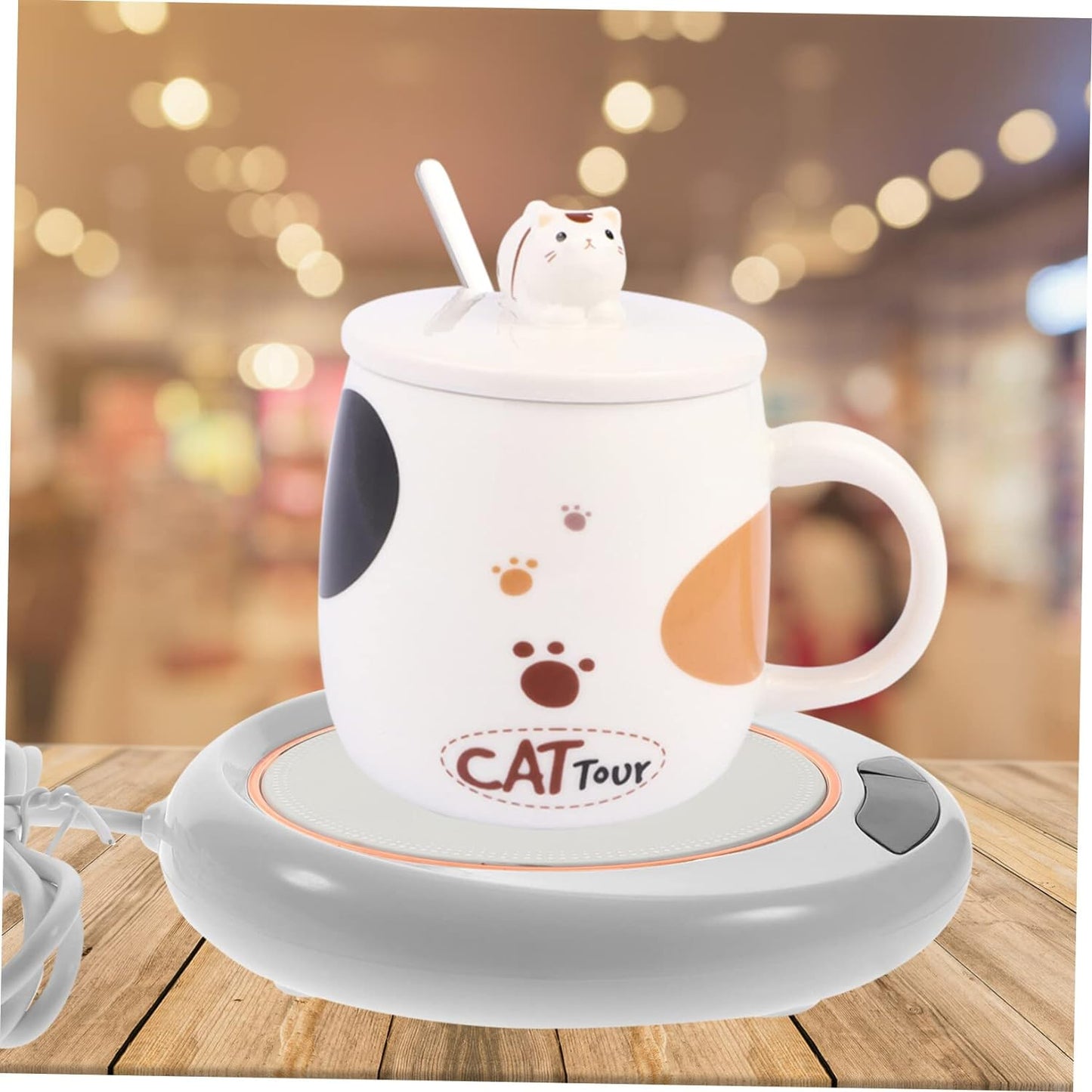 USB Powered Mug Warmer Coaster for Desk - Keep Drinks Hot (1 Pc) - Happy Price - Image 2