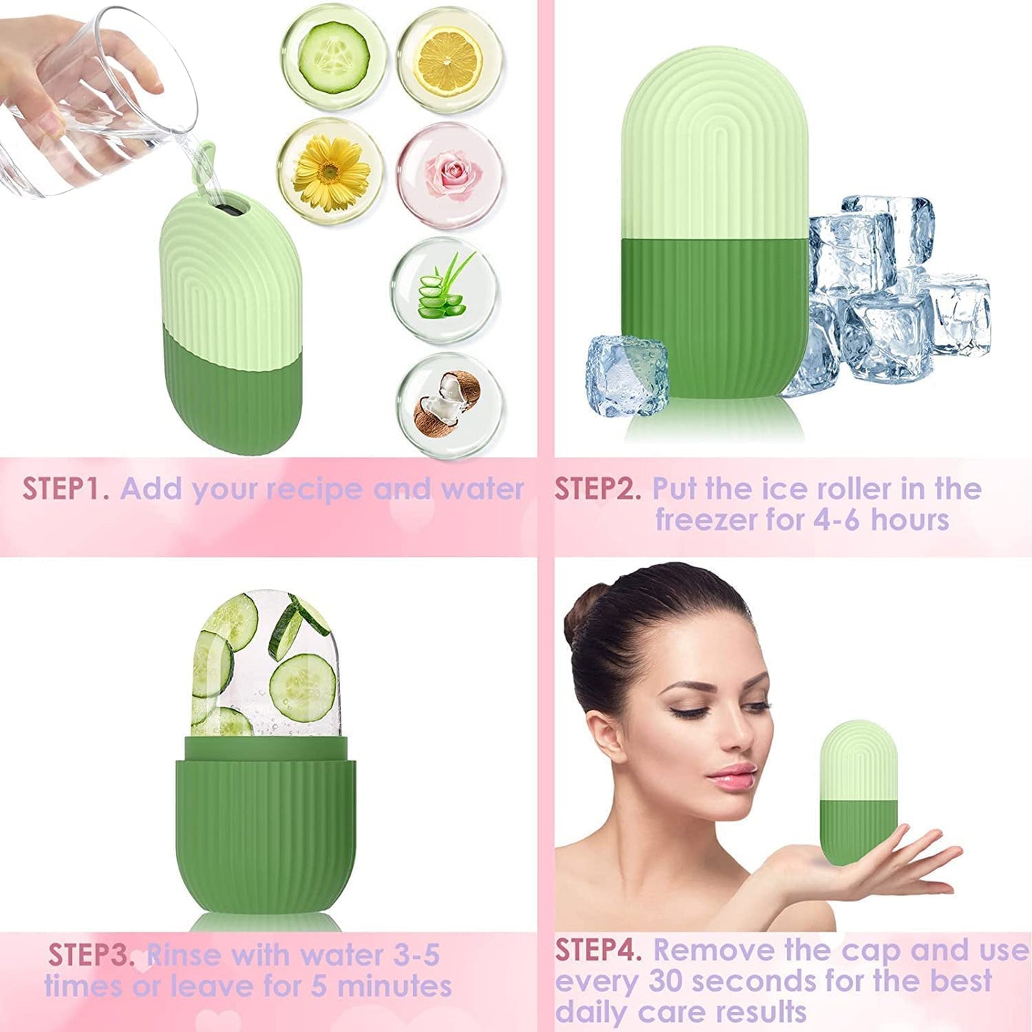 Beauty Ice Roller For Face  Eye Reusable Face Rollers Facial Roller Box - Happy Price - Image 4