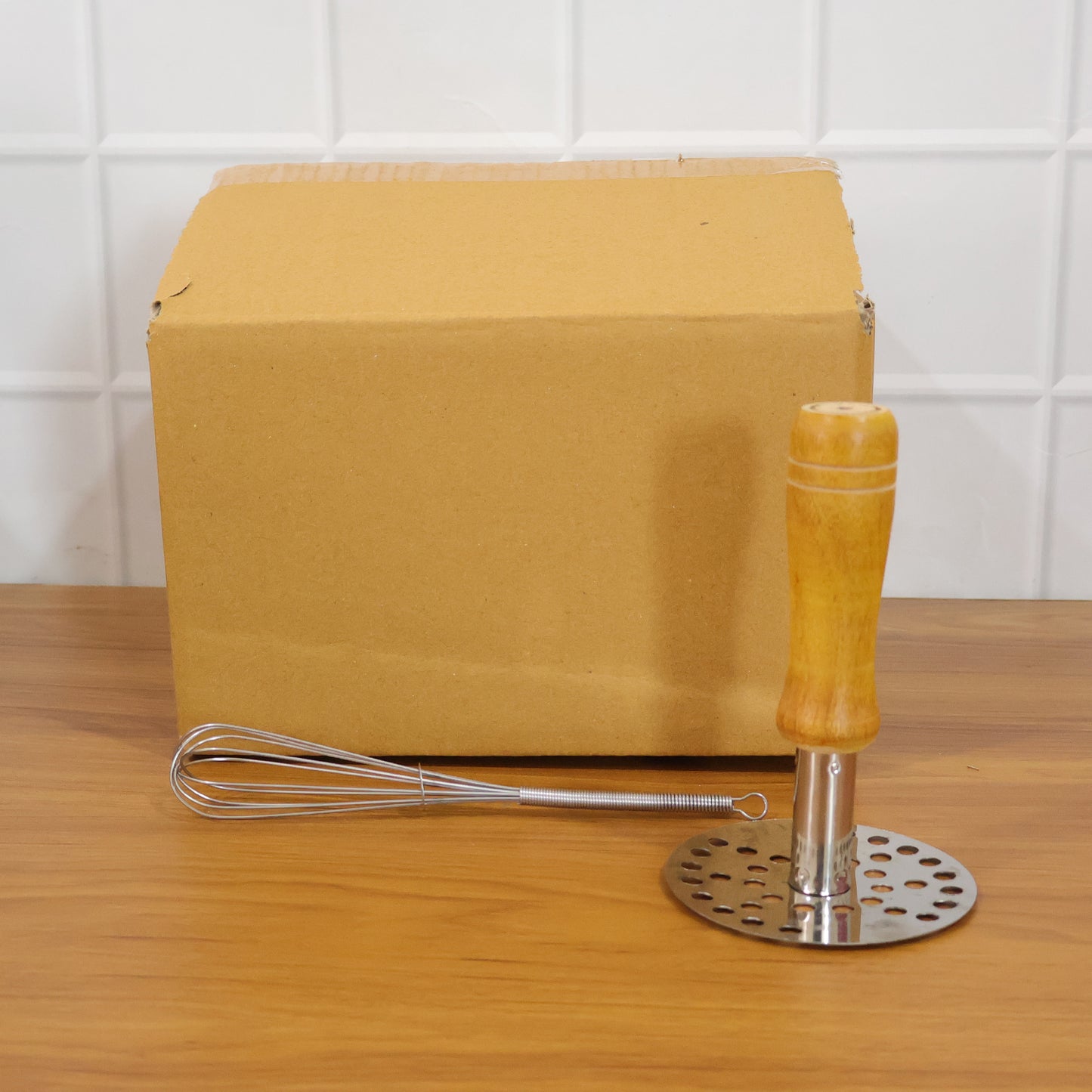 Stainless Steel Whisk and Pav Bhaji Masher Set - 2 Pc Kitchen Tool Combo - Happy Price - Image 7