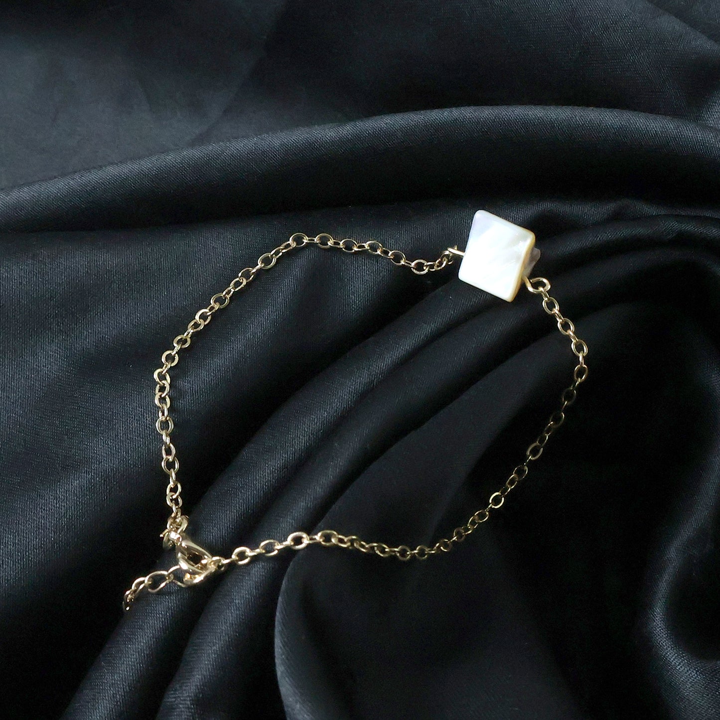 Elegant Square Stone Charm Chain Bracelet for Women (1 Pc, Mix Design) - Happy Price - Image 3