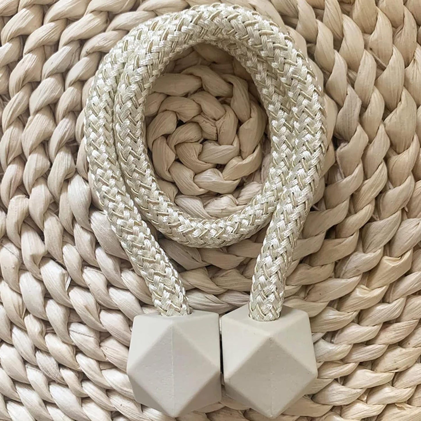 Plastic Curtain Tiebacks with Decorative Pearl Accents - Set of 2 - Happy Price - Image 2